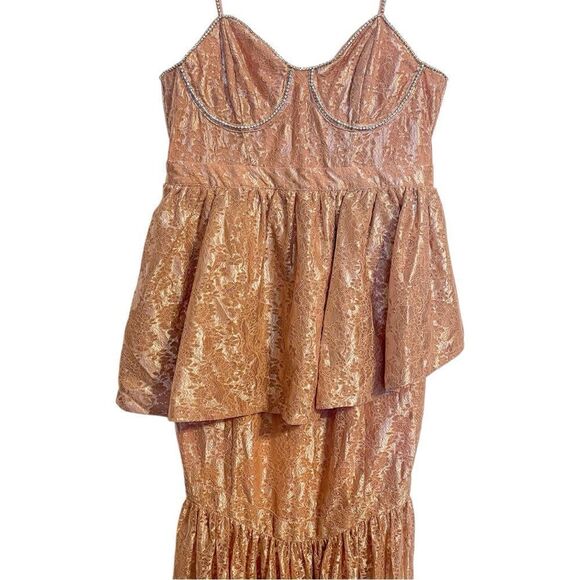 For Love & Lemons Shai Gown in Blush Pink Lace - Picture 4 of 10